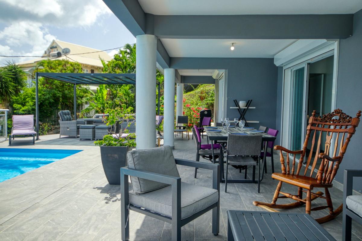 Location villa diamant Martinique -terrasse